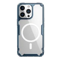 TPU чехол Nillkin Nature Pro Magnetic для Apple iPhone 14 Pro Max (6.7") Синий (прозрачный)