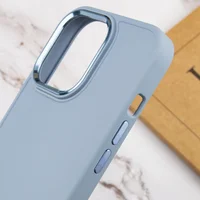 TPU чехол Bonbon Metal Style для Apple iPhone 14 Pro Max (6.7") Голубой / Mist blue