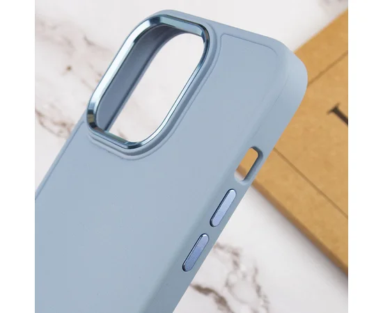 TPU чохол Bonbon Metal Style для Apple iPhone 14 Pro Max (6.7") Блакитний / Mist blue