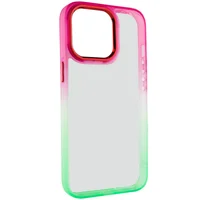 Чехол TPU+PC Fresh sip series для Apple iPhone 14 Pro Max (6.7") Салатовый / Розовый