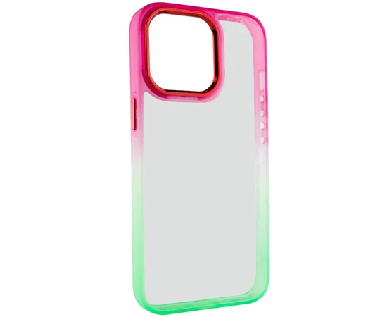 Чехол TPU+PC Fresh sip series для Apple iPhone 14 Pro Max (6.7") Салатовый / Розовый