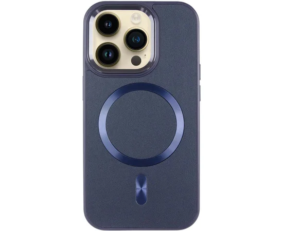 Кожаный чехол SnapCase with MagSafe для Apple iPhone 14 Pro Max (6.7") Dark Blue