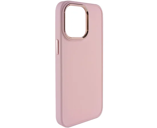 TPU чехол Bonbon Metal Style для Apple iPhone 14 Pro Max (6.7") Розовый / Light pink