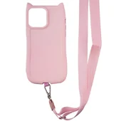 Чехол TPU GETMAN Cat with straps для Apple iPhone 14 Pro Max (6.7") Pink