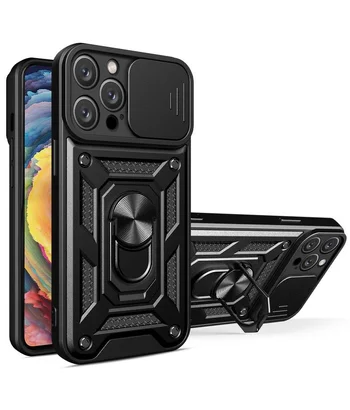 Чохол Ummi Camshield Serge Ring для Apple iPhone 14 Pro Max (6.7") Чорний / Black