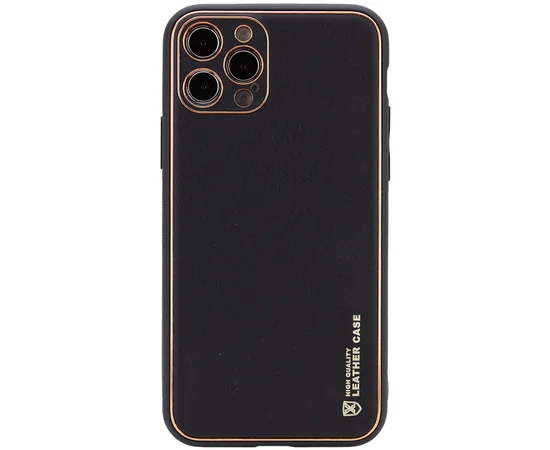 Кожаный чехол Xshield для Apple iPhone 14 Pro Max (6.7") Черный / Black