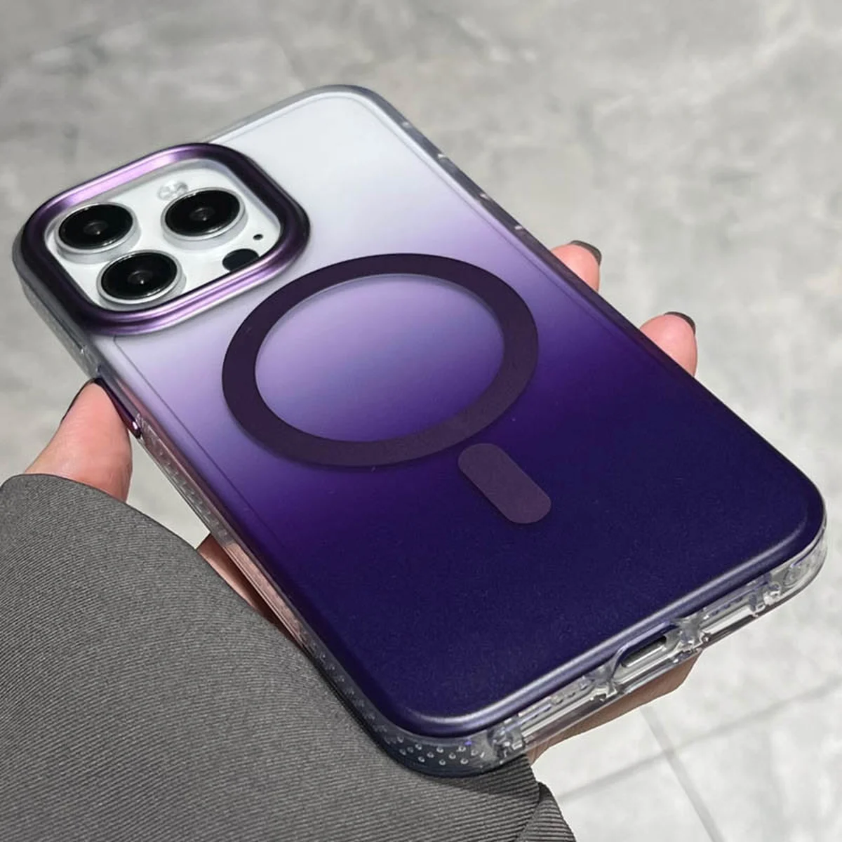 Чохол TPU+PC Shadow with MagSafe для Apple iPhone 14 Pro Max (6.7") Purple