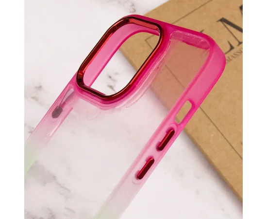 Чехол TPU+PC Fresh sip series для Apple iPhone 14 Pro Max (6.7") Салатовый / Розовый