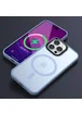 TPU+PC чехол Metal Buttons with MagSafe Colorful для Apple iPhone 14 Pro Max (6.7") Голубой