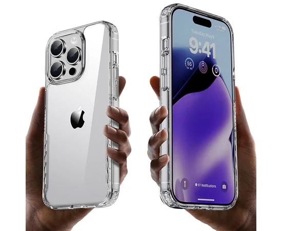 Чехол TPU+PC Multi-Color для Apple iPhone 14 Pro Max (6.7") Clear