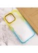Чехол TPU+PC Fresh sip series для Apple iPhone 14 Pro Max (6.7") Бирюзовый / Оранжевый