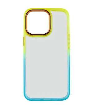 Чохол TPU+PC Fresh sip series для Apple iPhone 14 Pro Max (6.7") Бірюзовий / Помаранчевий