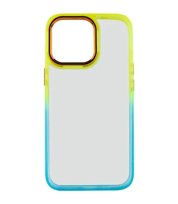 Чехол TPU+PC Fresh sip series для Apple iPhone 14 Pro Max (6.7") Бирюзовый / Оранжевый