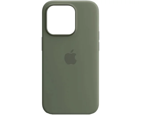 Чехол Silicone case (AAA) full with Magsafe and Animation для Apple iPhone 14 Pro Max (6.7") Зеленый / Olive