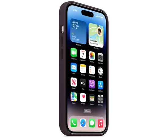 Чехол Silicone Case Full Protective (AA) для Apple iPhone 14 Pro Max (6.7") Фиолетовый / Elderberry