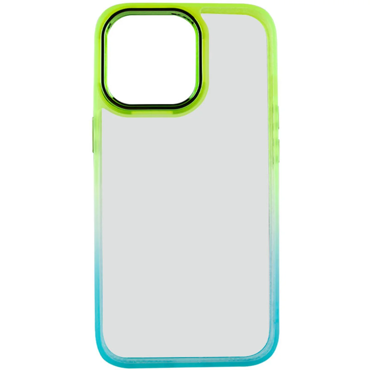 Чехол TPU+PC Fresh sip series для Apple iPhone 14 Pro Max (6.7") Бирюзовый / Лимонный