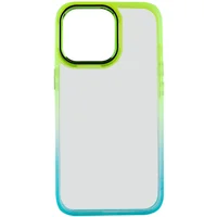 Чохол TPU+PC Fresh sip series для Apple iPhone 14 Pro Max (6.7") Бірюзовий / Лимонний