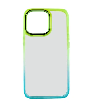 Чехол TPU+PC Fresh sip series для Apple iPhone 14 Pro Max (6.7") Бирюзовый / Лимонный