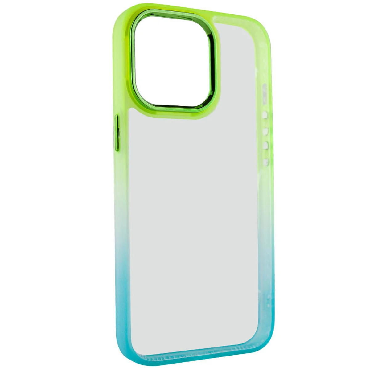 Чехол TPU+PC Fresh sip series для Apple iPhone 14 Pro Max (6.7") Бирюзовый / Лимонный