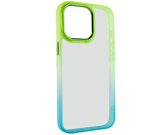 Чохол TPU+PC Fresh sip series для Apple iPhone 14 Pro Max (6.7") Бірюзовий / Лимонний