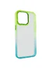 Чехол TPU+PC Fresh sip series для Apple iPhone 14 Pro Max (6.7") Бирюзовый / Лимонный