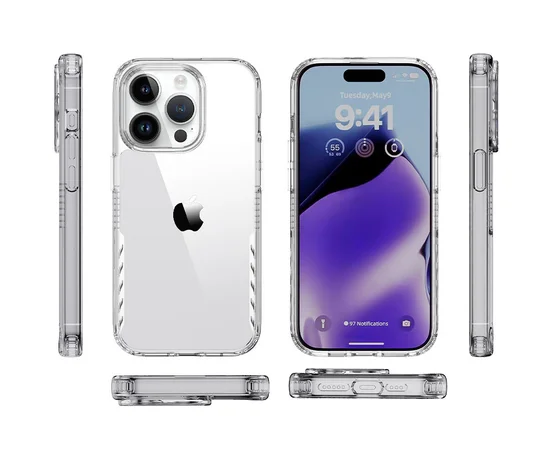 Чехол TPU+PC Multi-Color для Apple iPhone 14 Pro Max (6.7") Clear