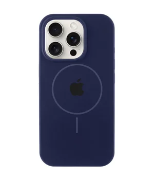 Чохол Silicone Case Full Protective (AA) with MagSafe для Apple iPhone 14 Pro Max (6.7") Темно-синій / Midnight blue
