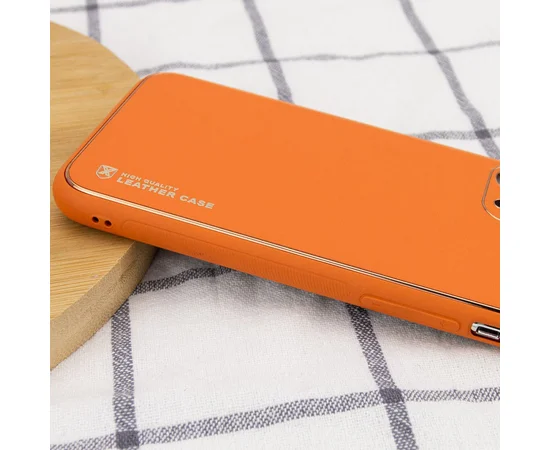 Шкіряний чохол Xshield для Apple iPhone 14 Pro Max (6.7") Помаранчевий / Apricot