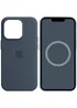 Чехол Silicone case (AAA) full with Magsafe and Animation для Apple iPhone 14 Pro Max (6.7") Синий / Storm Blue