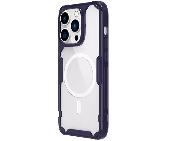 TPU чехол Nillkin Nature Pro Magnetic для Apple iPhone 14 Pro Max (6.7") Темно-фиолетовый (прозрачный)
