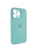 Чохол Silicone Case Full Camera Protective (AA) Apple iPhone 14 Pro Max (6.7") Бірюзовий / Marine Green