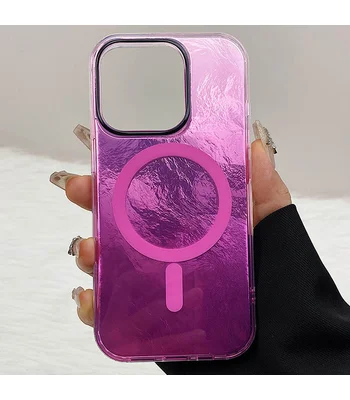 Чехол TPU Shiny Mountain (MagFit) для Apple iPhone 14 Pro Max (6.7") Pink