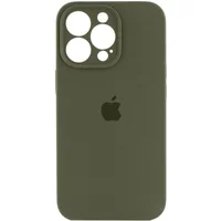 Чехол Silicone Case Full Camera Protective (AA) для Apple iPhone 14 Pro Max (6.7") Зеленый / Dark Olive