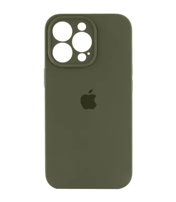 Чохол Silicone Case Full Camera Protective (AA) для Apple iPhone 14 Pro Max (6.7") Зелений / Dark Olive