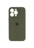 Чехол Silicone Case Full Camera Protective (AA) для Apple iPhone 14 Pro Max (6.7") Зеленый / Dark Olive
