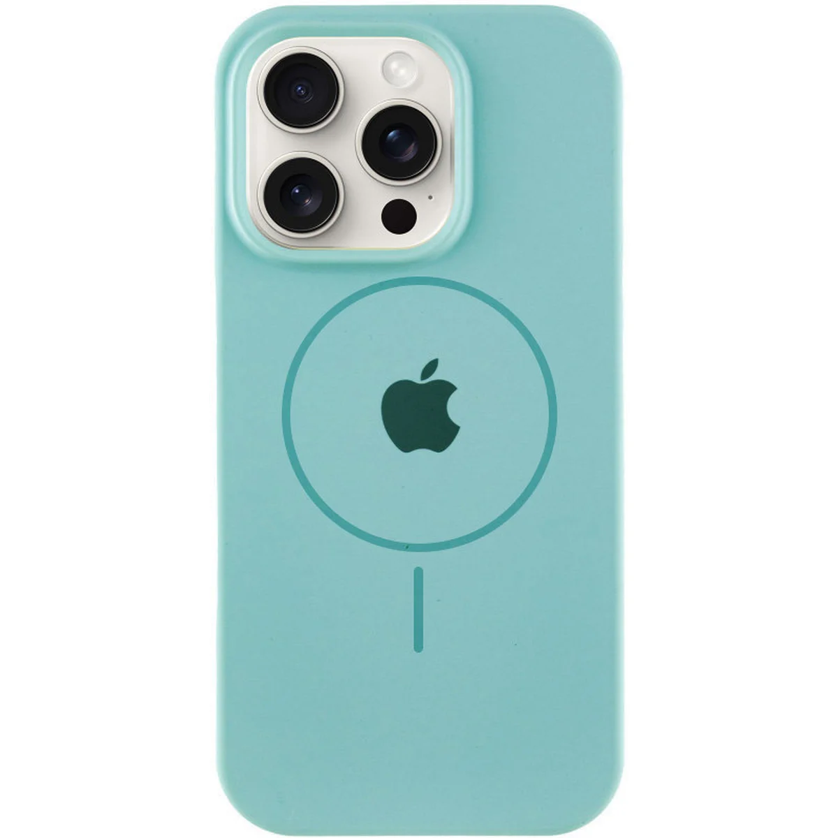 Чохол Silicone Case Full Protective (AA) with MagSafe для Apple iPhone 14 Pro Max (6.7") Бірюзовий / Marine Green