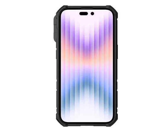 TPU+PC чехол Nillkin CamShield Armor Pro no logo (шторка на камеру) для Apple iPhone 14 Pro Max Черный