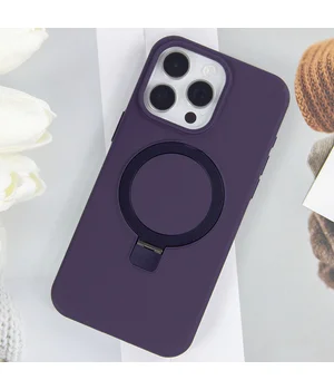 Чехол Silicone Case Full Protective NO LOGO with Ring для Apple iPhone 14 Pro Max (6.7") Purple