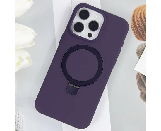 Чехол Silicone Case Full Protective NO LOGO with Ring для Apple iPhone 14 Pro Max (6.7") Purple