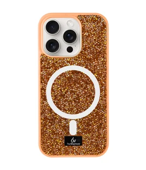 TPU чохол Bling World Rock Diamond with MagSafe для Apple iPhone 14 Pro Max (6.7") Sunset Gold