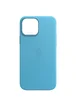Кожаный чехол Leather Case (AA) with MagSafe для Apple iPhone 14 Pro Max (6.7") Blue