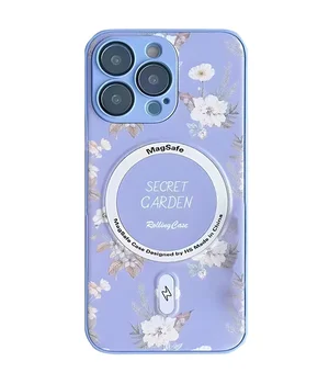 TPU+PC чехол Secret Garden with MagSafe для Apple iPhone 14 Pro Max (6.7") Lilac