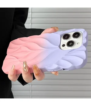 TPU чохол Leaf для Apple iPhone 14 Pro Max (6.7") Lilac / Pink