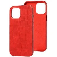 Шкіряний чохол Croco Leather для Apple iPhone 14 Pro Max (6.7") Red