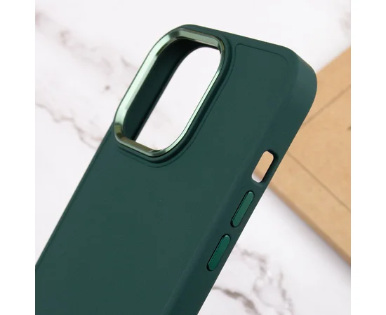 TPU чехол Bonbon Metal Style для Apple iPhone 14 Pro Max (6.7") Зеленый / Pine green