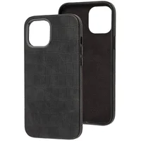 Кожаный чехол Croco Leather для Apple iPhone 14 Pro Max (6.7") Black