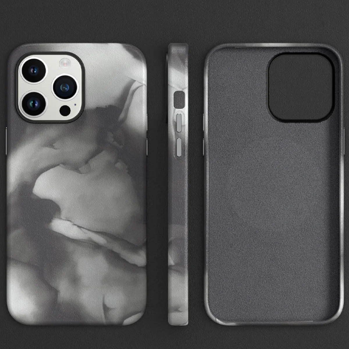 Кожаный чехол Figura Series Case with MagSafe для Apple iPhone 14 Pro Max (6.7") Black