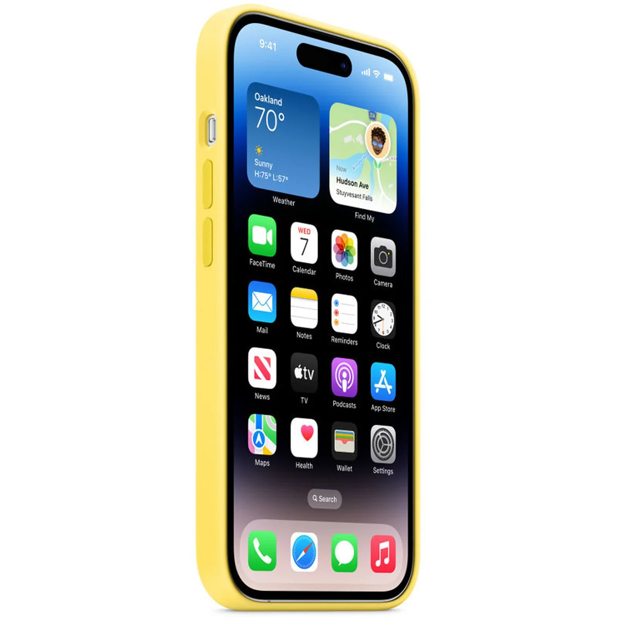 Чехол Silicone case (AAA) full with Magsafe для Apple iPhone 14 Pro Max (6.7") Желтый / Canary Yellow
