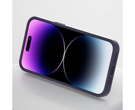 Чехол Silicone Case Full Protective NO LOGO with Ring для Apple iPhone 14 Pro Max (6.7") Purple