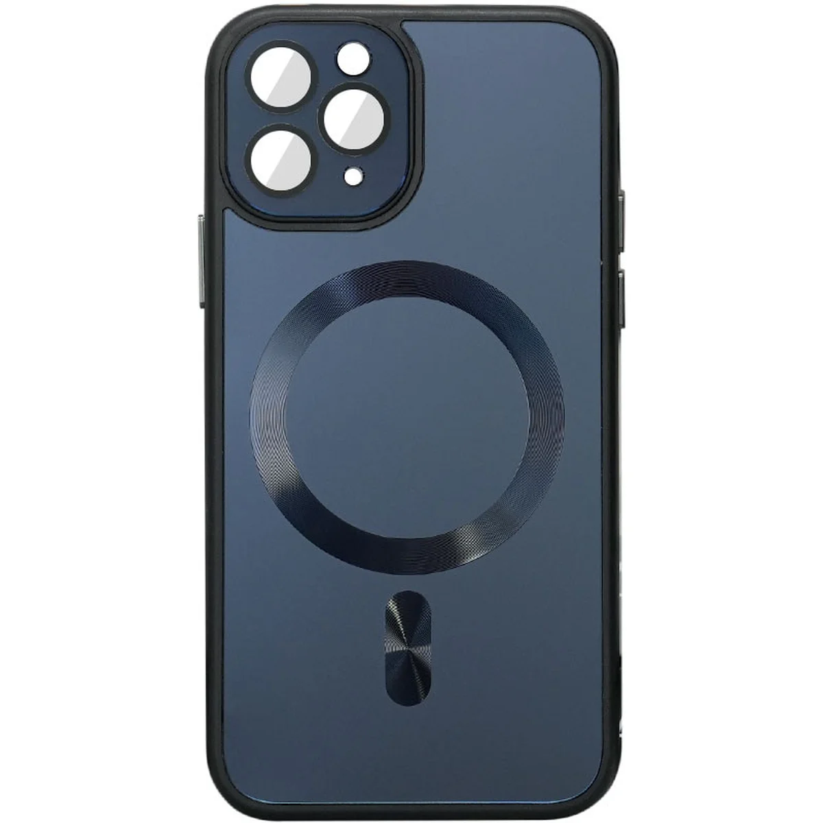 Чохол TPU+Glass Sapphire Midnight with MagSafe для Apple iPhone 14 Pro Max (6.7") Чорний / Black